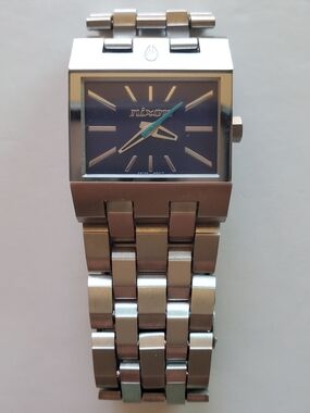Nixon, The Small Ticket, "Thin to Win," S S. Square Watch, Swiss Movement, NEW!!
